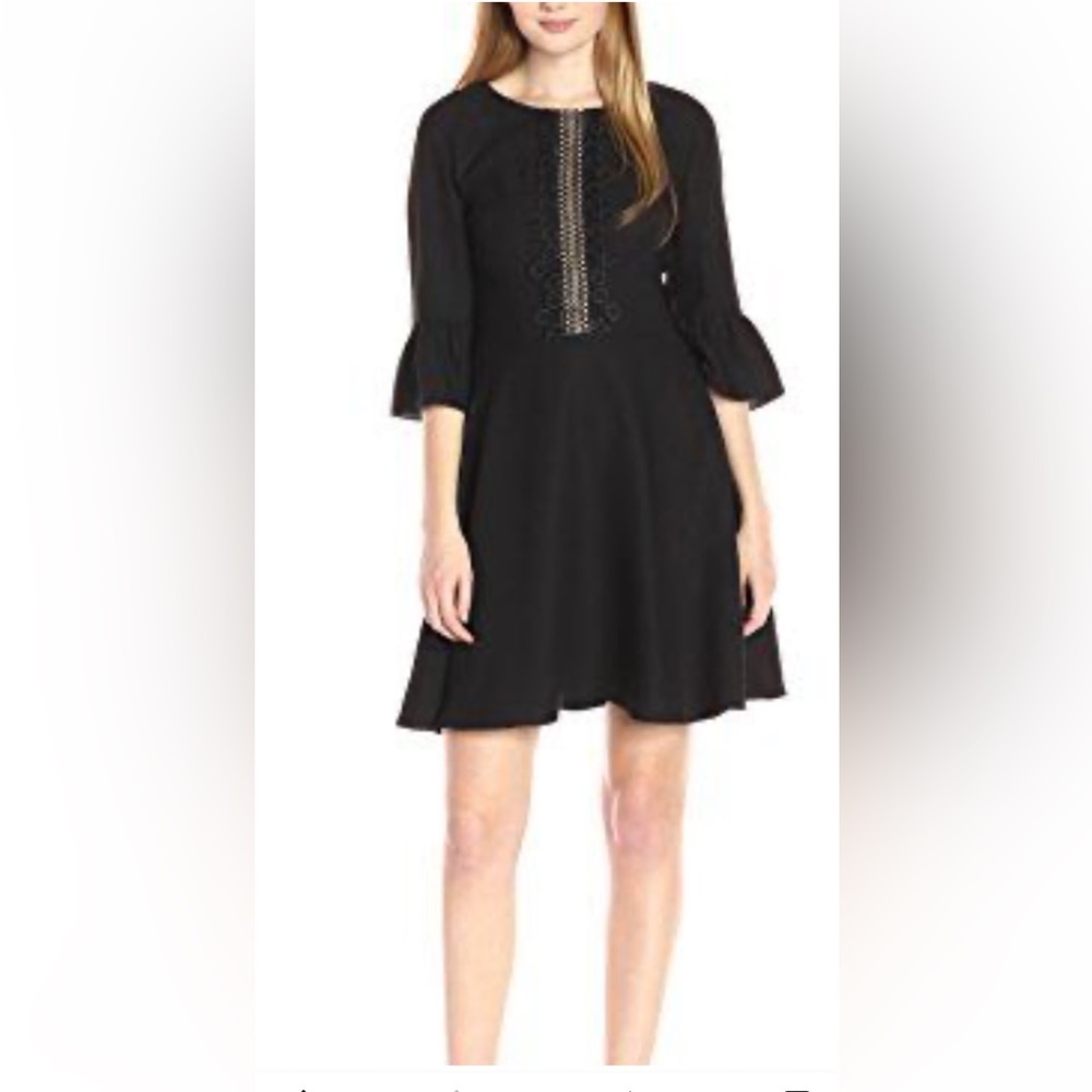 CeCe Black Long Sleeve Dress in Sz 8